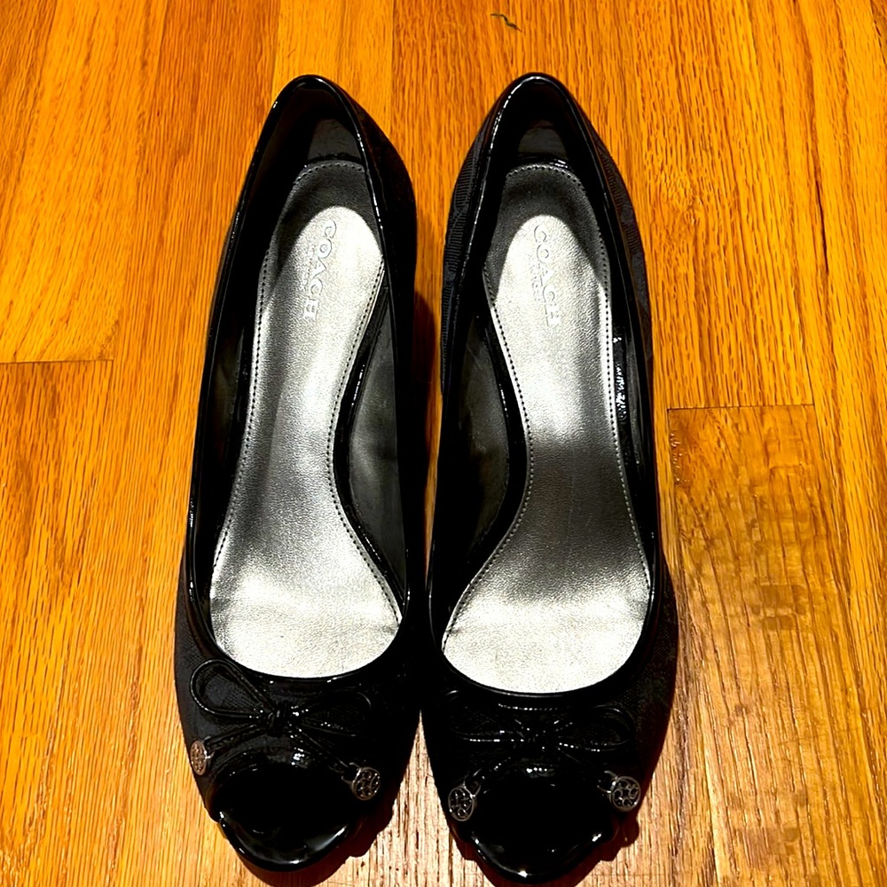Coach Open Toed Wedge Dress Shoes